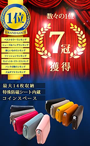 色：アイスブルー [NEESE] クレジットカードケース カード入れ スキミング防止 じゃばら 大容量 コインケース メンズ レディース 2