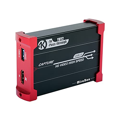 Red Mirabox ץܡ USB 3.0ӥǥ७ץ1080p @ 60fps PS4 Xbox Wii UPS3HD Loopoutǥݡȡץ饰ɥץ쥤ݡHDMI饤Ͽ/ HDMIӥǥϿ/饤֥