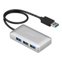 iBUFFALO USB3.0ハブ 4ポートタイプ マグネット付 シルバー 【PlayStation4,PS4 動作確認済】 BSH4U22U3SV