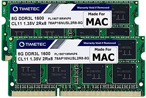 サイズ：16 GB キット (2x8GB) Timetec Hynix IC 16 GB （8GBx 2枚) Mac用 DDR3L 1600 MHz PC3L 12800 SODIMM Apple専用増設メモリ (16 GB (8GBx 2枚))