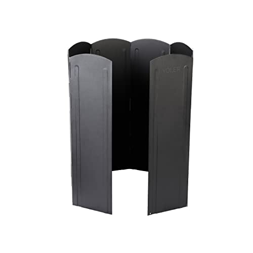 色：ブラック版120 50cm ヨーラー YOLER 大型風防板 ウインドスクリーン 折り畳み式 風よけ 亜鉛メッキ鋼板 8枚連結 専用収納ケース付き