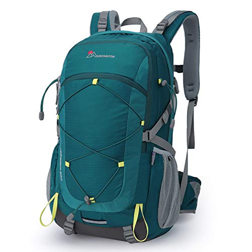 色：草の緑 マウンテントップ(Mountaintop) バックパック 40L リュック 登山 ザック アウトドア 旅行用 バッグ リュックサック 防水 軽量 レインカバー付き