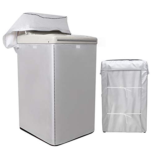 サイズ：【M】6-8KGに対応 [Mr.You]洗濯機カバー デザイン改良 4面包みデザイン シルバー 防水 防日焼け M 6-8KGに対応 (55*56*90cm)