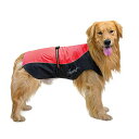 色：赤と黒 サイズ：4XL(背:50cm、胸囲:70cm、11.5-15kg) RANPHY 犬用 レインコート いぬ 中型犬 大型犬 反射 雨具 犬用合羽 ペット用 ドッグウエア 軽量 防水 犬用レーン
