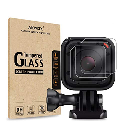 Akwox 0.3mm 9H ϡѽ󥺥ե GoPro Hero4 Session/Hero5 Session 饹꡼ץƥ 3祻å
