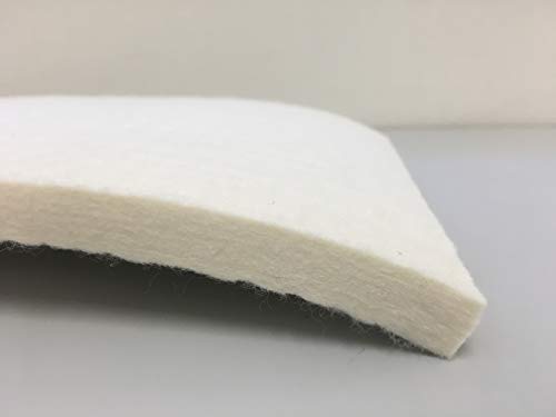 フェルト 厚手 羊毛 100% 60％ 吸湿性 生地 10mm 1cm 極厚 ホワイト 1枚 (羊毛100％)