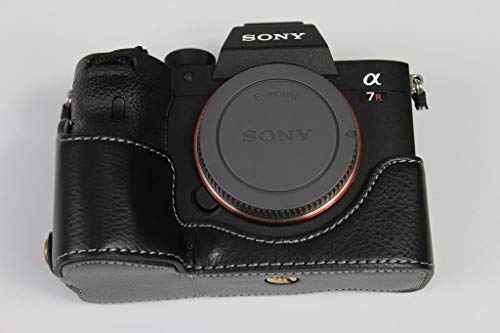 色：ブラック 対応 Sony ソニー PEN A7R4 A7R IV α7R4 α7R IV ILCE-7RM4 A9 II A9 Mark IIソニーアルファ7R IV 本革 カメラケース カメラカバー カメラバッグ カメラホルダー 本革 【KOOWL】ハンドメイドの牛