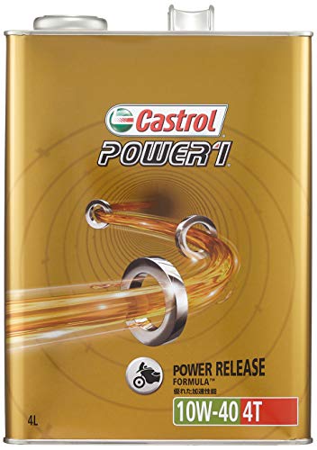 カストロール エンジンオイル POWER1 4T 10W-40 4L 二輪車4サイクルエンジン用部分合成油 MA Castrol