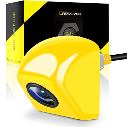 色：イェロー 黄 サイズ：ナンバープレートタイプ CAR ROVER バックカメラ リアカメラ 12V 44万画素数 IP69の防水レベル ネジでナンバープレート取付車載カメラ 黄色