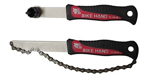 色：ブラック/レッド BIKE HAND(バイクハンド) YC-501A/YC-126-2A SET シマノ(ロックリング)スプロケット 取り付け/取り外しセット