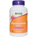 Now Foods, ナイアシンアミド （ビタミンB-3）500 mg 100粒 並行輸入品