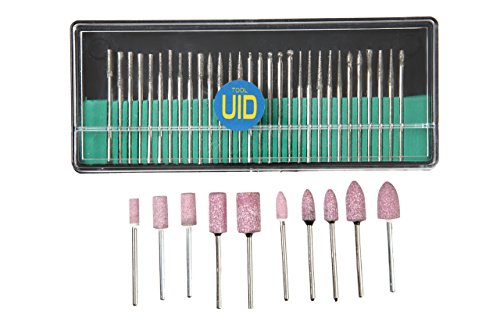 UID 【2.35mm軸】 40PCS セット ミニルーター/ルーター/リューター/ペンルーター用 ダイヤモンドビット 軸付砥石 プロクソン(PROXXON) 標準マンドレルサイズ2.35mm軸径対応 NO.817