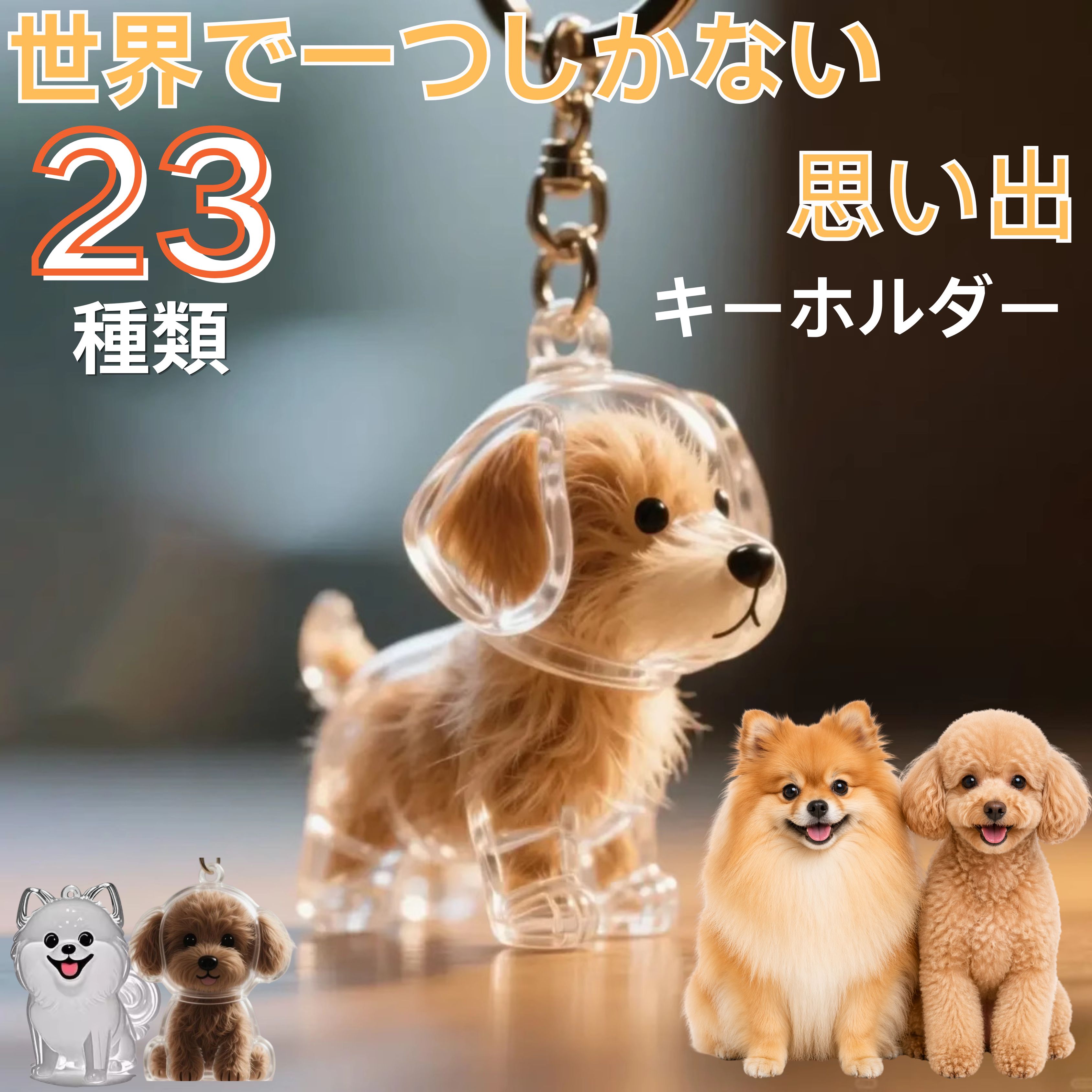 Rakuten - 犬の毛収納キーホルダー 透明ケース入り ペット遺毛メモリアルグッズ 可愛い記念ボトル 抜け毛保存 柴犬 トイプードル対応 ギフトにも◎ 愛犬の抜け毛を大切に保管できる 思い出をいつもそばに 小型犬の毛をしっかり収納可能