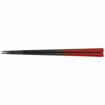 福井クラフト　PBT22.5cm七角箸　朱黒ぼかし 80601230【送料無料】 メール便対応商品