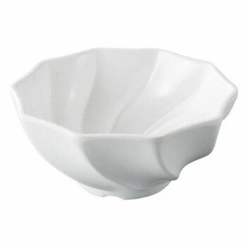 福井クラフト　メラミン11.8ねじり十角鉢白グロス 51024630【送料無料】