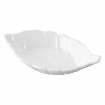 福井クラフト　メラミン16.3渕反この葉小鉢白グロス 51024450【送料無料】