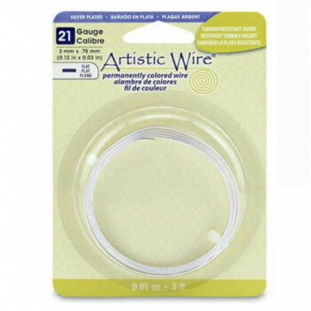 フラットワイヤー ノンターニッシュシルバー 21（3.0×0.75mm）×91cm【送料無料】 メール便対応商品
