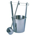 ナカムラ商事 ステンレス手桶セット(大) ひ杓付【送料無料】