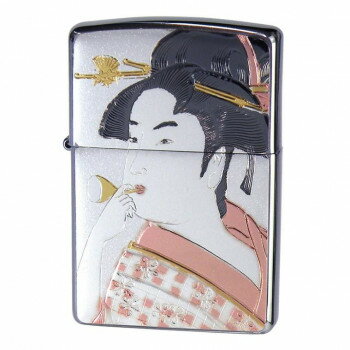 ZIPPO 電鋳板 ビードロを吹く女【送料無料】 メール便対応商品
