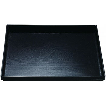 福井クラフト　8寸正角木目盆黒SL 15005240【送料無料】