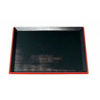 福井クラフト　尺3利休角盆黒天朱SL 15240400【送料無料】