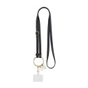 NEWT ショルダーストラップ リング付きレザー ブラック iSB-ST15【送料無料】 メール便対応商品