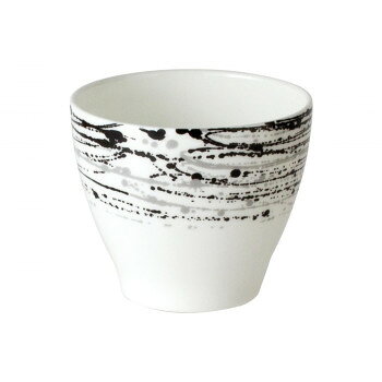 別倉庫からの発送の為、お客様都合の返品は出荷前、出荷後に変わらずキャンセル費用、往復送料が発生いたします。 北海道、沖縄、その他特殊地域については送料加算になります。詳しくは送料ページをご確認ください。「お客様都合でのキャンセルの場合、キャンセル料などの手数料が発生いたしますので予めご了承ください。」「メーカーより取り寄せ商品のため、在庫状況によっては欠品・廃盤の可能性があります。あらかじめご了承ください。」小鉢としても、フリーカップや湯呑としてもお使いいただけます。拍(はく)シリーズはモップに墨をつけて、4.5mのロール紙に一気に書き上げた作品の一部を絵柄にしました。線と点がリズムにのって踊っているように見えることから「拍(はく)」と名付けられました。サイズ直径85×高さ72mm個装サイズ：9×9×8cm重量個装重量：150g素材・材質ファインボーンチャイナ仕様容量:240cc電子レンジ:可(温める程度)食洗機:可オーブン:不可生産国日本・広告文責（株式会社T3コーポレーション・072-963-7660）fk094igrjs