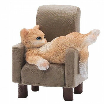 ティーライフ プティフレンズ 置物 だらだらチェアキャット ベージュ 621516【送料無料】