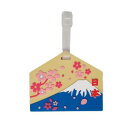PVC 絵馬型ネームタグ 富士山 青【送料無料】 メール便対応商品|詳細画像