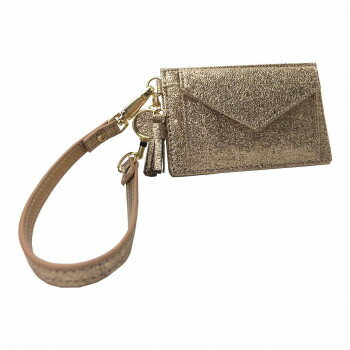 Pisoraro(ピソラロ) メタリック ポケット付きパスケース ピンクゴールド PR36【送料無料】 メール便対応商品