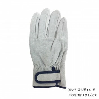 小野商事 エース 牛床革手袋 マジックテープタイプ エコノミー LLサイズ AG441【送料無料】