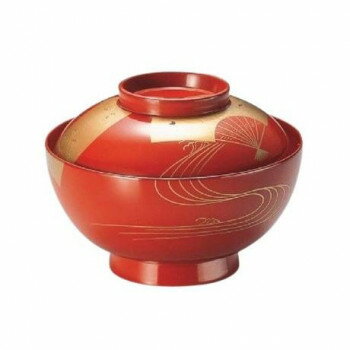 福井クラフト　高雄煮物椀 扇面見返し付(手塗漆、磨蒔絵 32603270【送料無料】