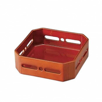 6寸隅切角すかし箱　春慶　51272325【送料無料】