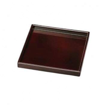 6寸正角桂盛皿　溜裏黒塗　50000920【送料無料】