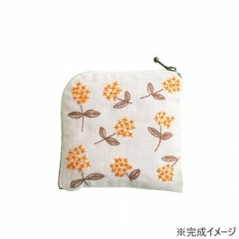 戸塚刺しゅう 刺繍キット 戸塚刺しゅう×星燈社 星あかりの刺繍手帖 ラウンドポーチ「ほのか」 562【送料無料】 メール便対応商品