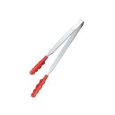 田辺金具 N抗菌耐熱カラートングスリム(大) レッド 300mm【送料無料】