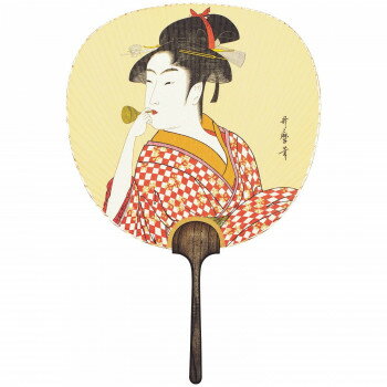 日本製(MADE IN JAPAN) 大型うちわ 歌麿 (ポッピン) 1334【送料無料】 日本製(MADE IN JAPAN) 大型うちわ 歌麿 (ポッピン) 1334【送料無料】