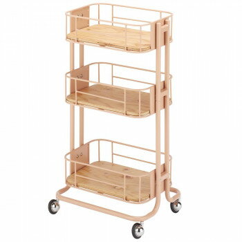 サロン向け ストッカーワゴン C-362 ベージュピンク 13622【送料無料】