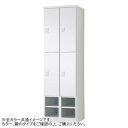 豊國工業 下段オープンタイプハンガーパイプ式4人用2列2段 W525 RLK-TKPN4452-WLB【送料無料】