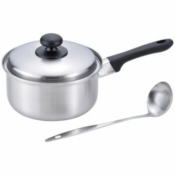 燕三 IH対応ステンレス片手鍋18cm(お玉付) EM-014 3340-625【送料無料】