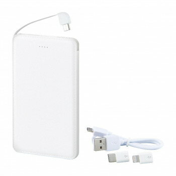 アイトック モバイルバッテリー(iPhone用アダプター内蔵) 6188-23 4327-034【送料無料】 メール便対応商品