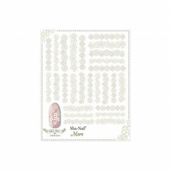 Sha-Nail More 写ネイル ネイルシール Cotton Lace コットンレース MCL-001【送料無料】 メール便対応商品