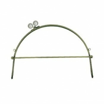 INAZUMA イナズマ パール玉付ベンリー口金 アンティークゴールド 横幅約24cm 208 ライトグレー BK-1079..