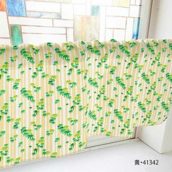 カフェカーテン 竹 800×450mm　黄・41342【送料無料】