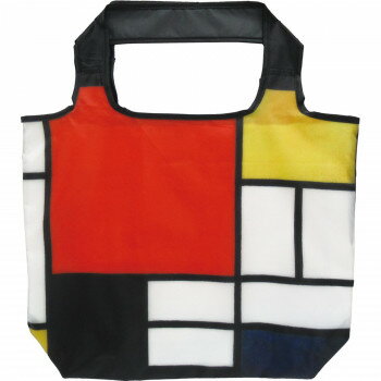 名画エコバッグ 〜Lサイズ〜 モンドリアン「コンポジション ライン＆カラー」 AE-01121【送料無料】 メ..