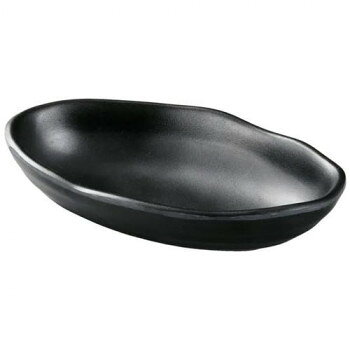 福井クラフト　メラミン14.2ひねり舟型小鉢黒マット 51024340【送料無料】