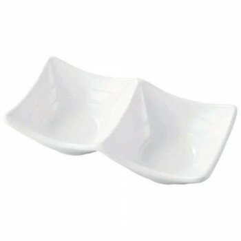 福井クラフト　メラミン16.4雅四方上二ツ切鉢白グロス 51025510【送料無料】