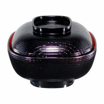 5寸柾目角椀　黒(内朱)　38020410【送料無料】