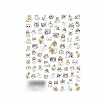TSUMEKIRA(ツメキラ)　ネイルシール　猫とお花　NN-CAF-101【送料無料】 メール便対応商品