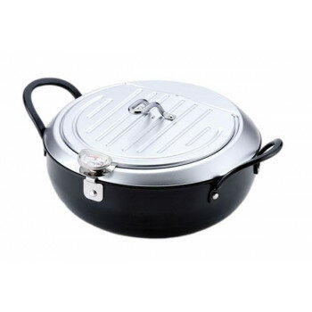 燕三条発いいもの小路　鉄製蓋付天ぷら鍋24cm　IH対応　TM-9090【送料無料】